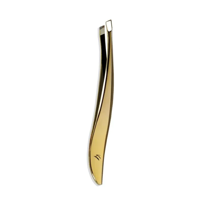 Pinça Profissional Chanfrada Dourada TW-1077G | Klass Vough