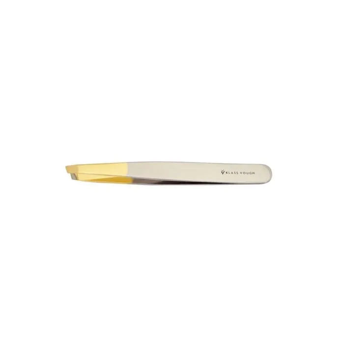 Pinça Ponta Dourada Chanfrada Profissional Klass Vough (TW-043HG)