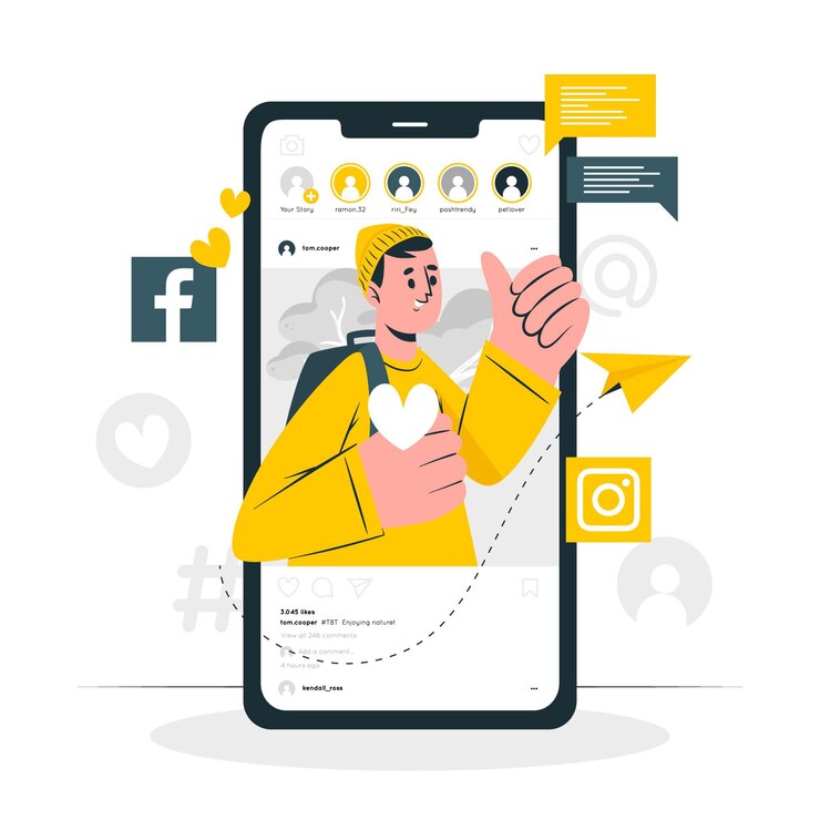 desenho de um celular com um homem dentro